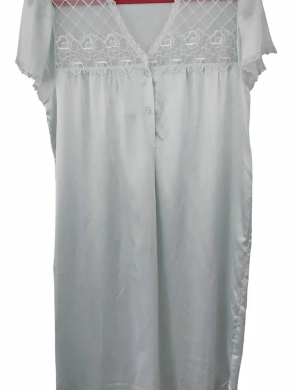 Oscar de la Renta Pink Label Satin & Lace Sleep Dress / Nightgown